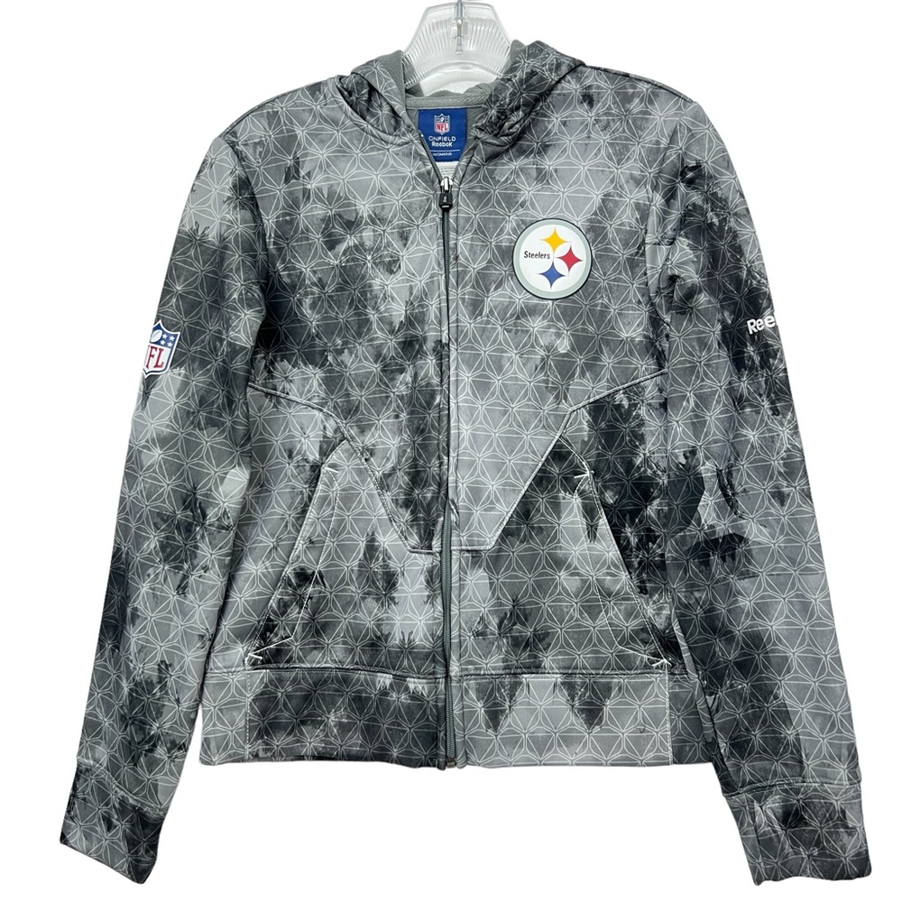 Reebok Onfield NFL Pittsburgh Steelers women’s zip up hoodie size S